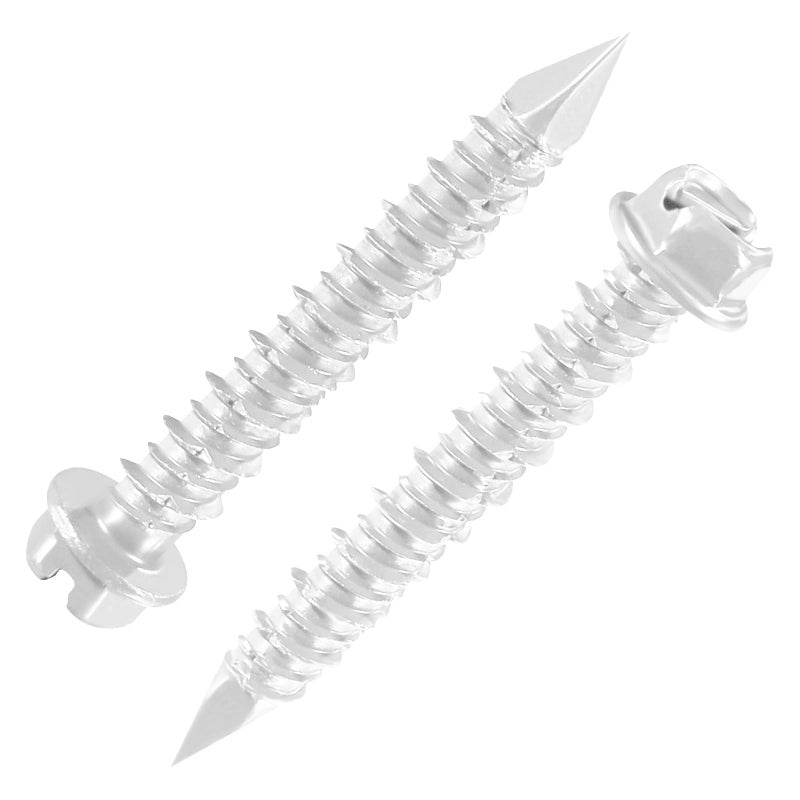 Wensilon (117 PCS) # 3/16 ""Slotted Hexagonal Concrete Screw anchoring kit, Three Color Hexagonal (Blue, White, Black), Used for anchoring to Masonry, Blocks, or Brick Plaster - Image 4